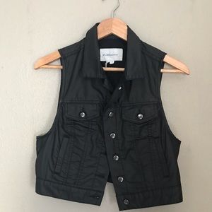 BCBG leather vest. Size small.